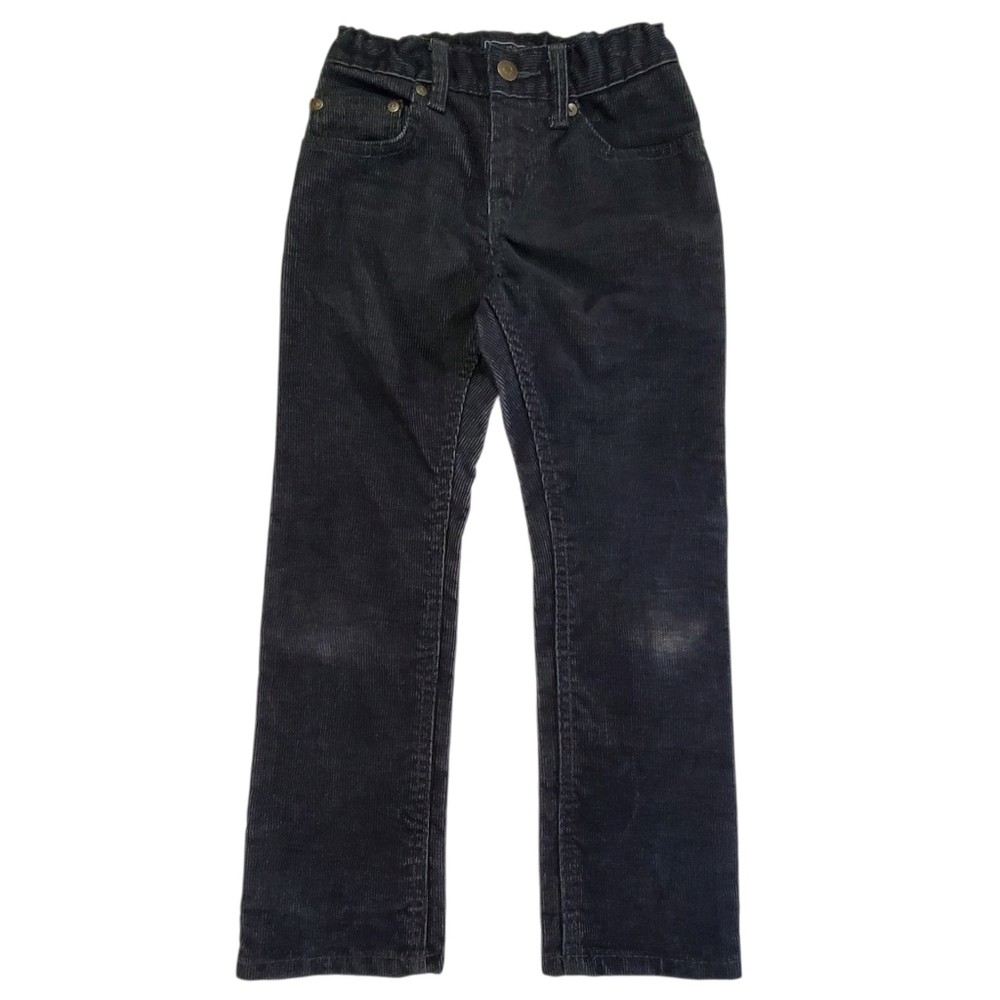 K1009 GapKids Boys Slim Straight Fit Corduroy Pants Charcoal Gray Size 6